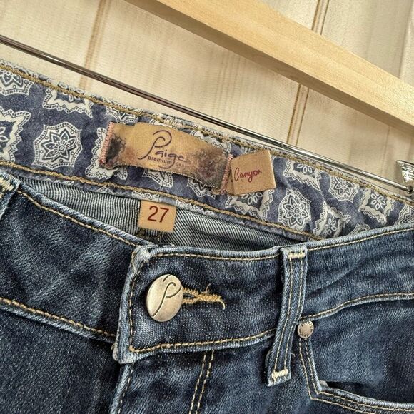 Paige Women’s 27 Canyon Bootcut Jeans Denim - Picture 2 of 6